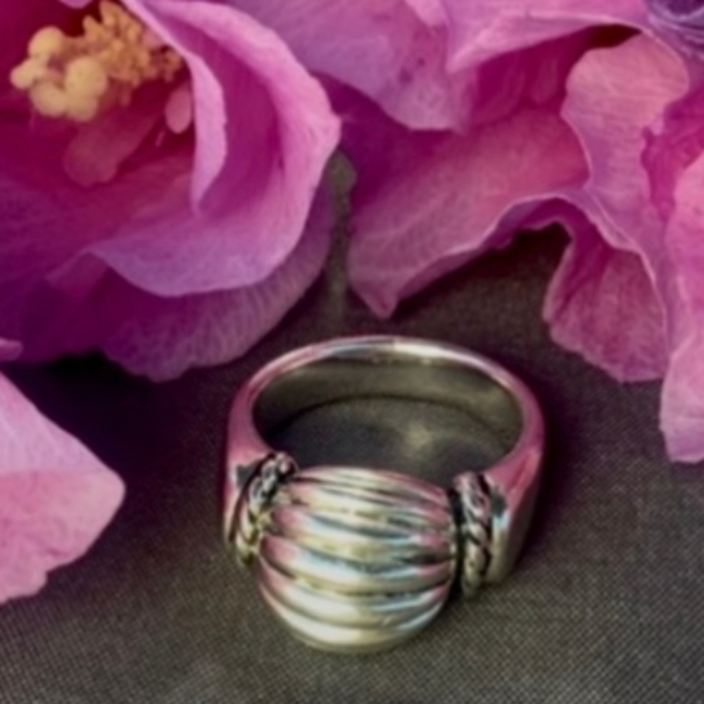Joseph Esposito 925 Sterling Silver Solid Rolled Cable Dome Ring